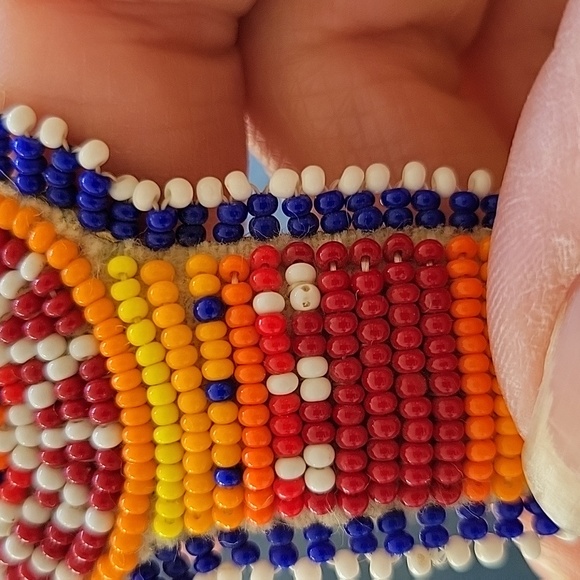 Southwestern Style Beaded Bracelet with Seude-style Ties - Picture 9 of 9
